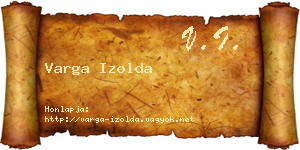 Varga Izolda névjegykártya